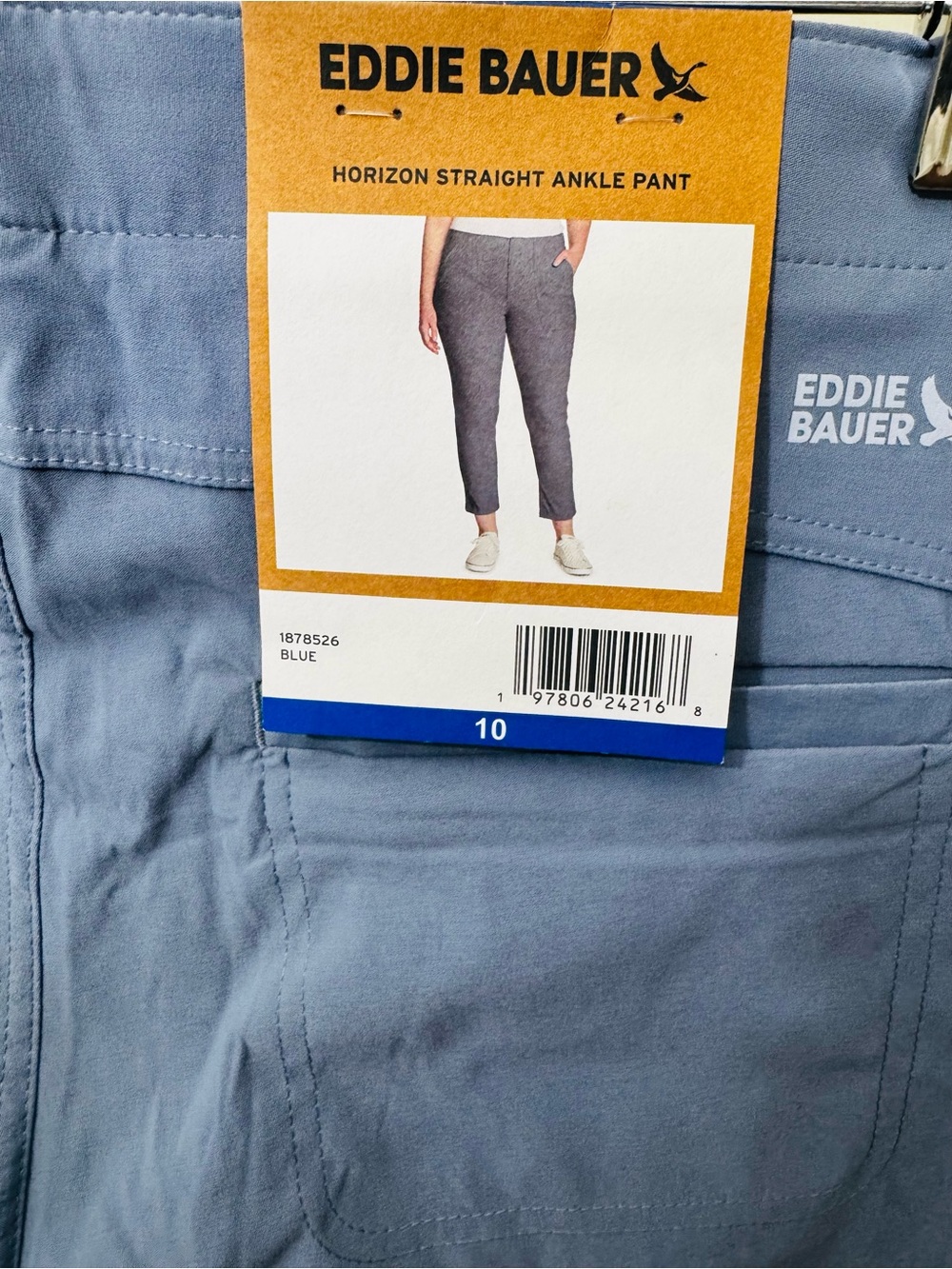 Eddie Bauer Women Horizon Straight Ankle Pant - Light Blue